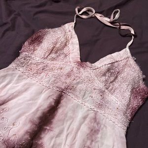 Beaded halter boho dress